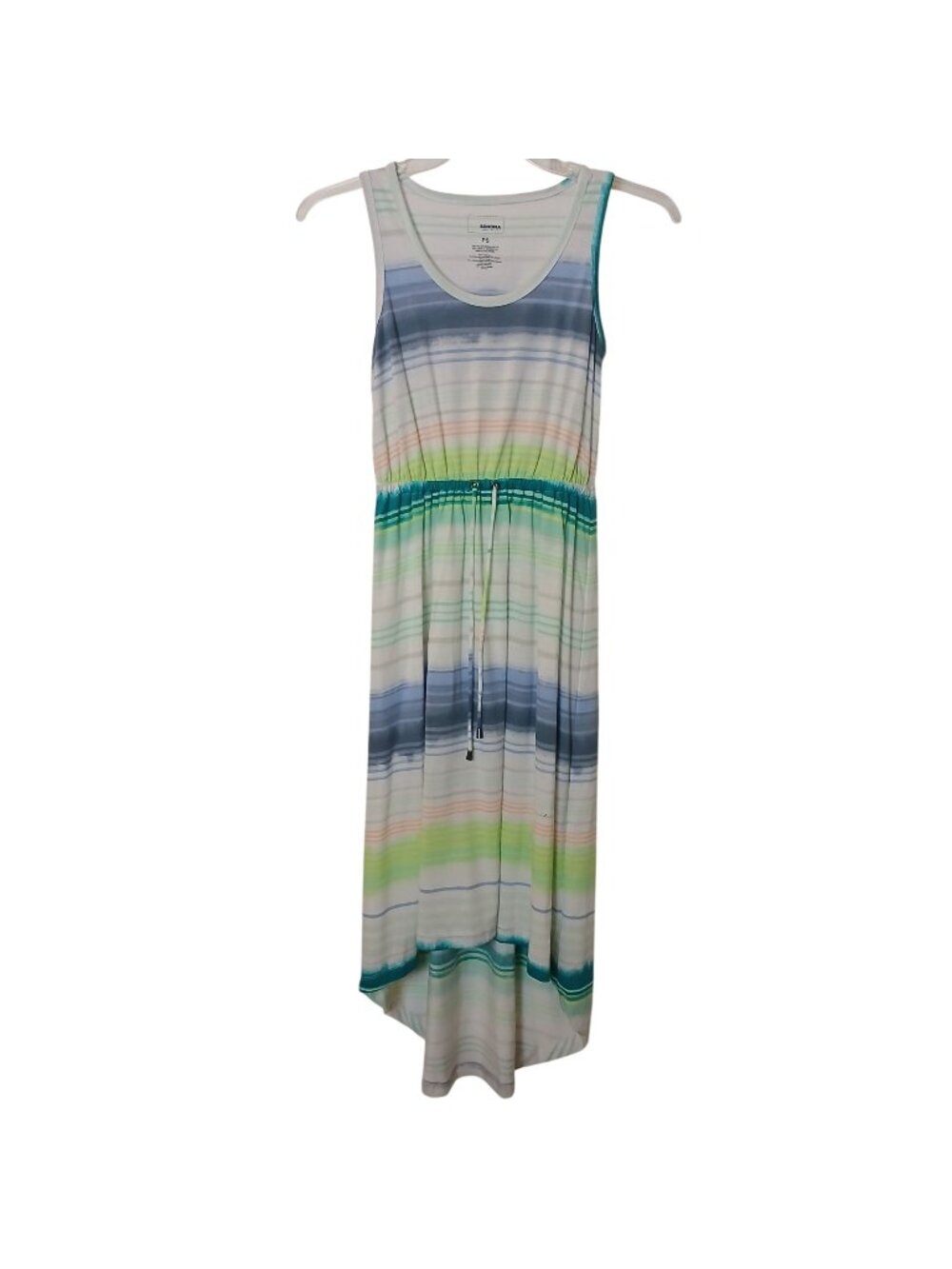 Sonoma Goods For Life Womens PS Striped Sleeveless Maxi Dress HiLow TieWaist I-2